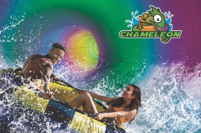 The Flying Gecko, one of more than 51 attractions at Noah's Ark in Wisconsin Dells, is being transformed into the Chameleon, a "family-friendly" and "fully immersive" waterslide with color-changing lights and music, according to a news release.