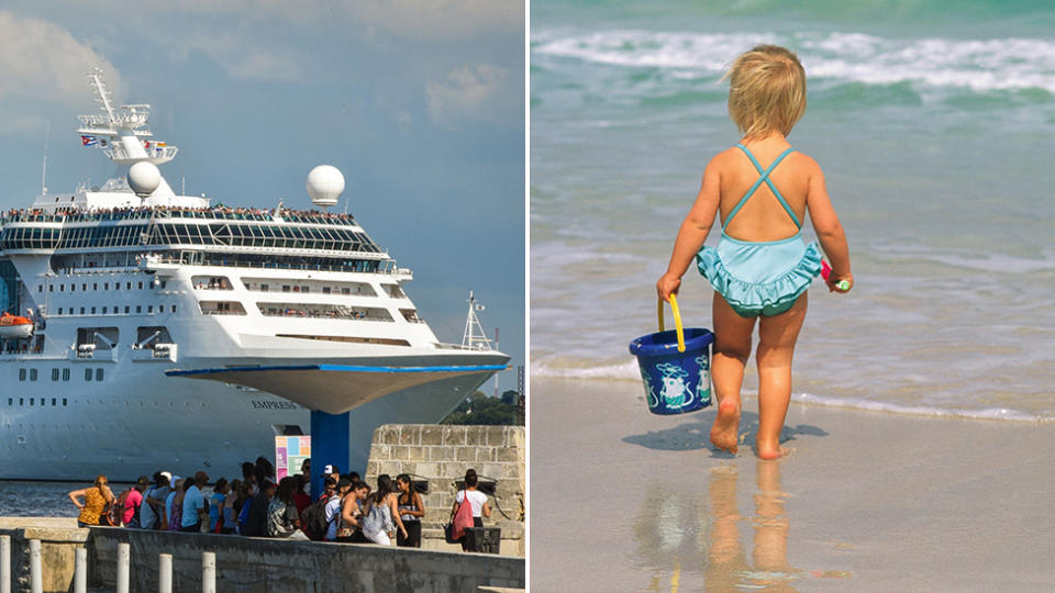 A toddler has fallen to its death from a cruise ship. Source: AP / Getty Images