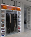 <p> If you have a single free wall in your bedroom, you have enough space for a walk-in closet. Single-wall walk-in closets are a great small bedroom idea. If you are clever with the design, you can easily fit all of your clothes and shoes on the same wall. The easiest way to do this is by positioning shoe storage and any additional shelves or cupboards along the perimeter of the wall, with the main clothing storage area in the center. </p>