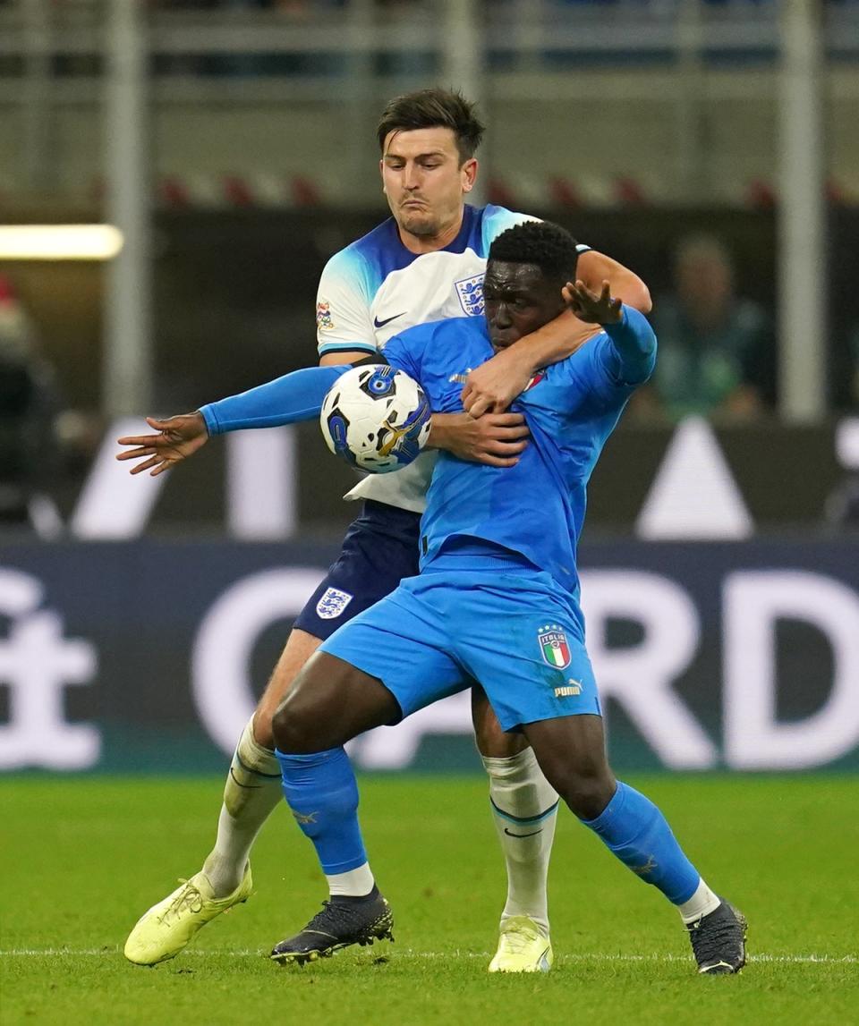 Harry Maguire started against Italy despite losing his place at Manchester United (Nick Potts/PA). (PA Wire)