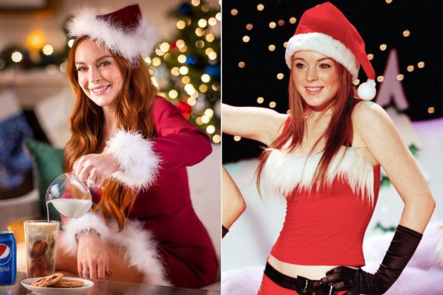 Lindsay Lohan recreates Mean Girls Christmas outfit in new commercial for  horrifying Pepsi-milk cocktail