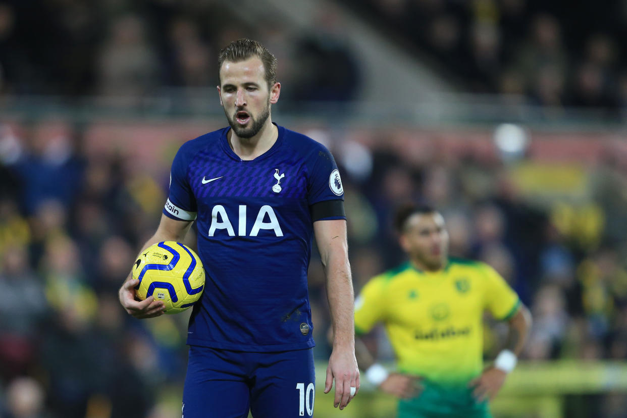 Harry Kane scored from the spot for his 11th Premier League goal of the season. (Photo by Stephen Pond/Getty Images)