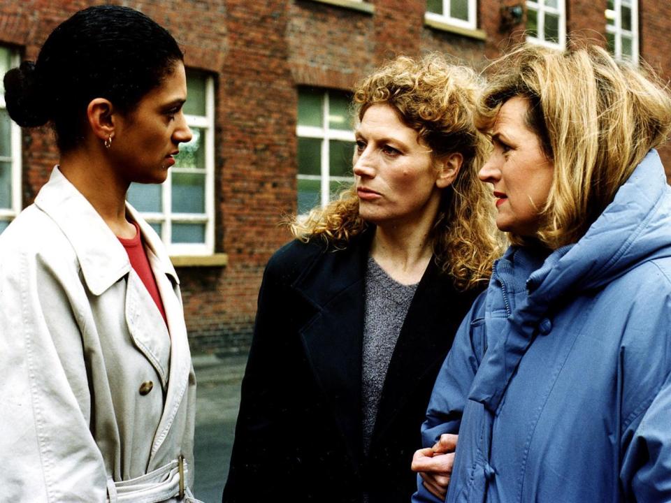 Front and centre: Cathy Tyson, Geraldine James and Barbara Dickson played real women rather than stereotypes (ITV)