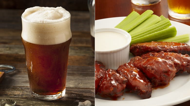 brown ale and buffalo wings