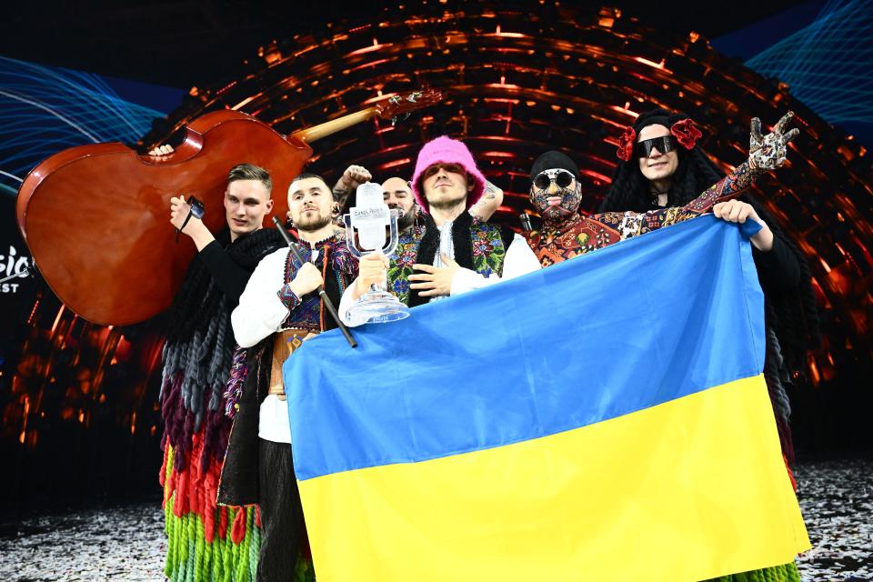 Ukraine won Eurovision 2022 after Kalush Orchestra's Stefania stormed to victory with 631 points. (AP)
