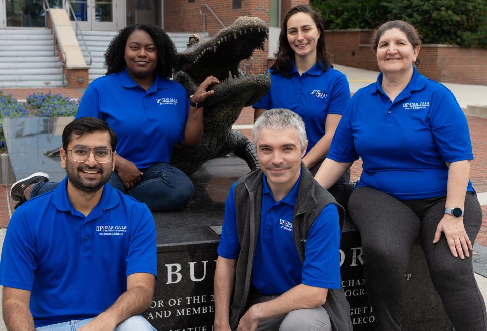 Team Mac, clockwise from top left: Taylor Washington, Skylar Moreno, Sharyn Passereti, Dr. Andrew MacIntosh, Devanshu Mehta.