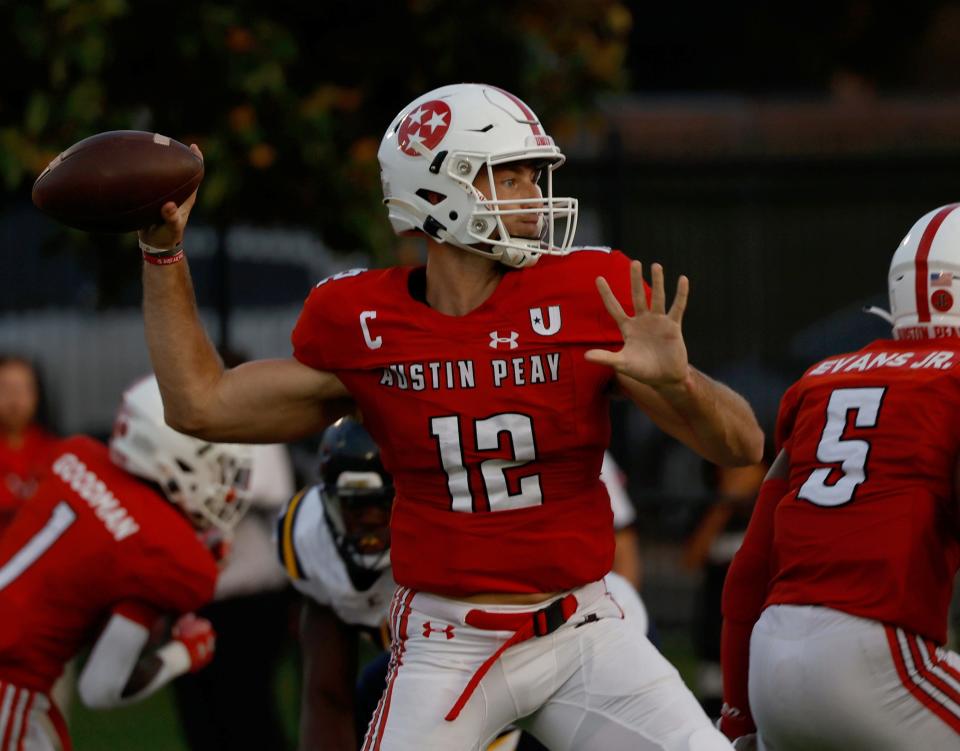 Mike DiLiello threw for a school-record 441 yards as Austin Peay defeated East Tennessee State 63-3 in its home opener Saturday afternoon at Fortera Stadium.