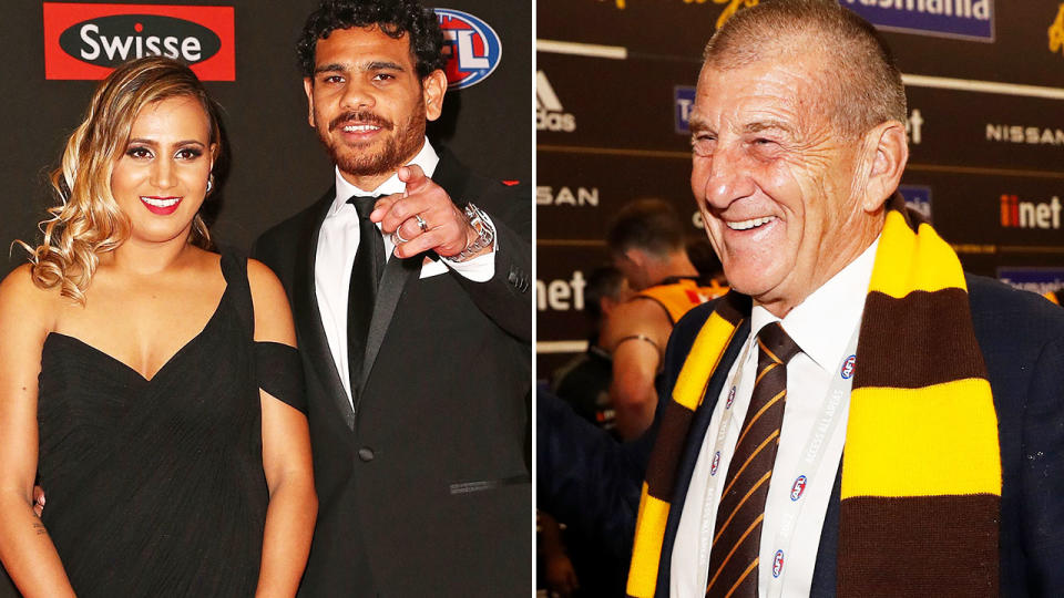 Cyril Rioli and wife Shannyn, pictured here at the Brownlow Medal.