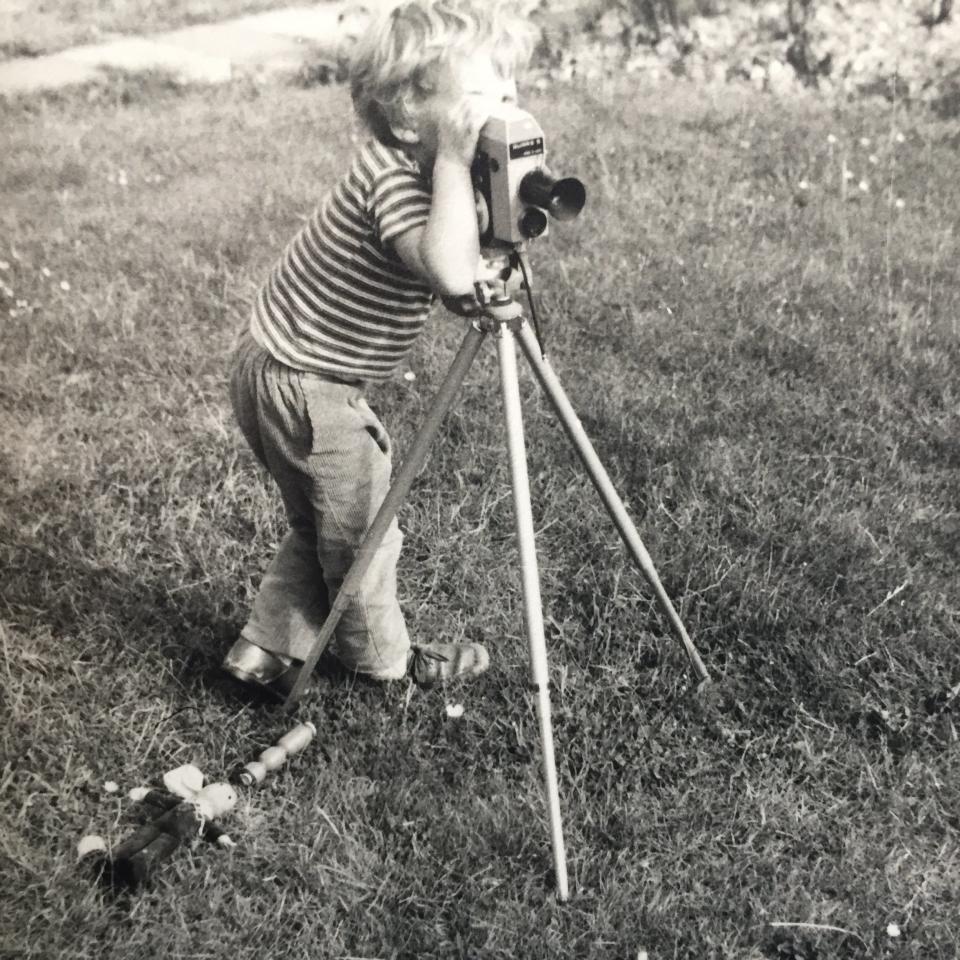 Mark Ravenhill with his cine camera in 1971 - Mark Ravenhill