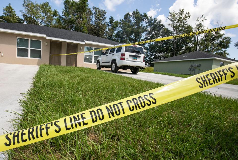 Crime scene tape surrounds the Anthony residence where Kiara Alleyne was found deceased the morning of Sept. 11, 2019.