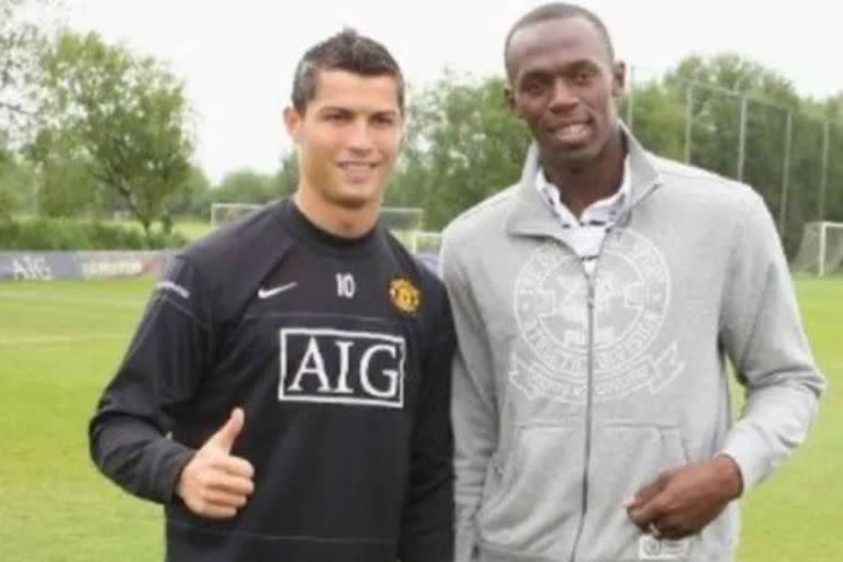 Cristiano Ronaldo y Usain Bolt