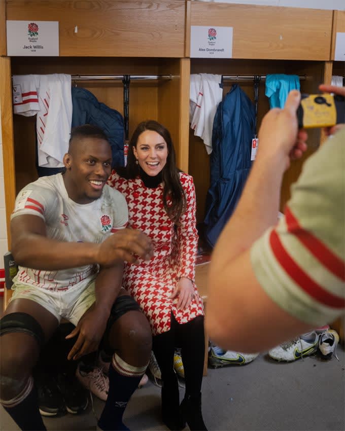 Kate Middleton con Maro Itoje