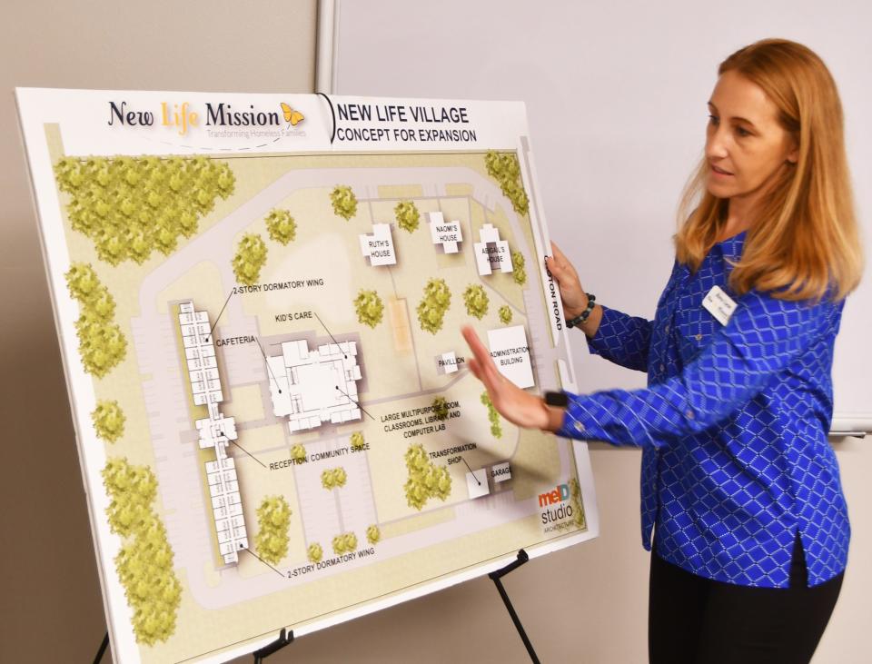 New Life Mission CEO Amy Lyon discusses future expansion plans at the nonprofit's campus at the former Hacienda Girls Ranch in Melbourne.