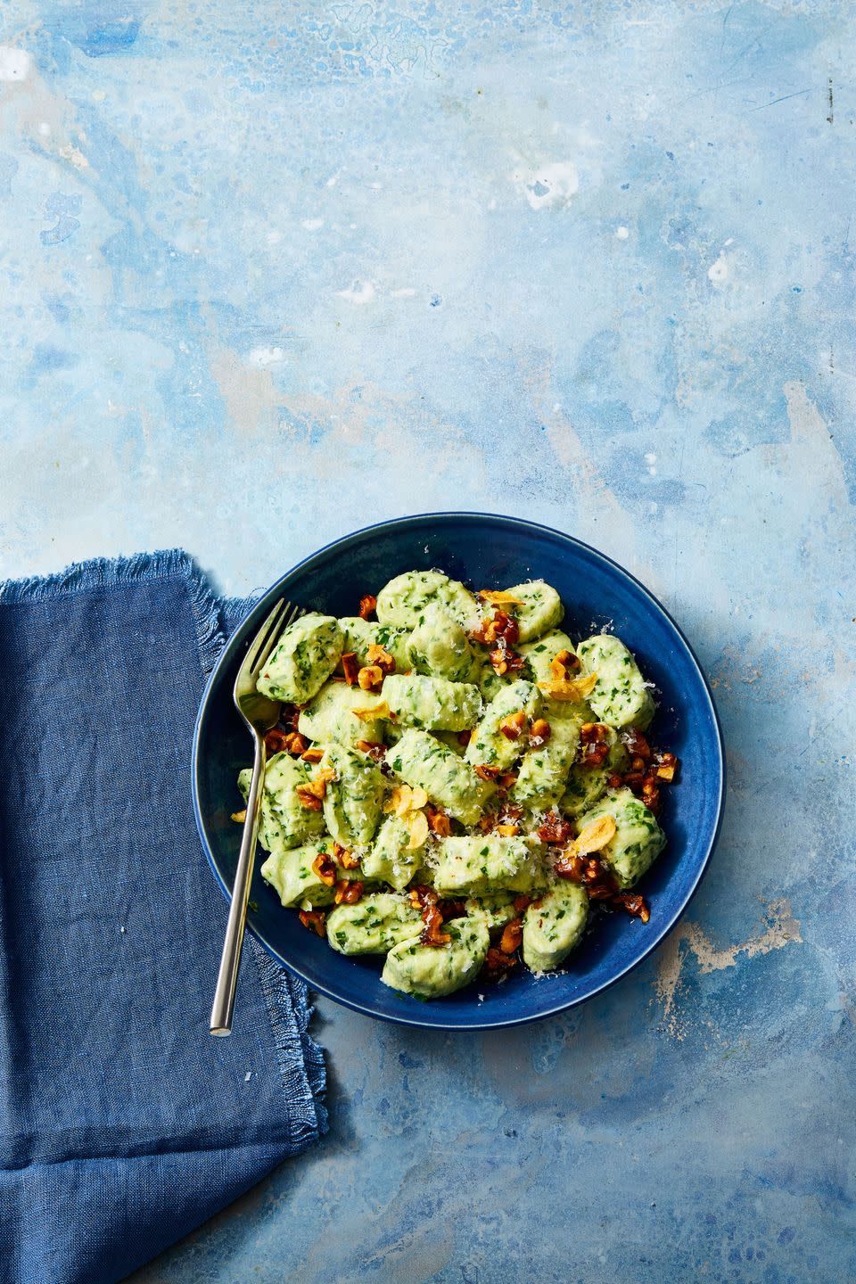 Ricotta Gnocchi With Toasted Garlic and Walnuts