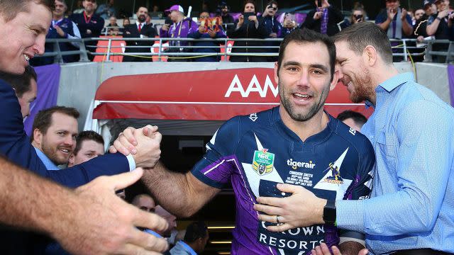 Smith is celebrate before his 350th game. Pic: Getty