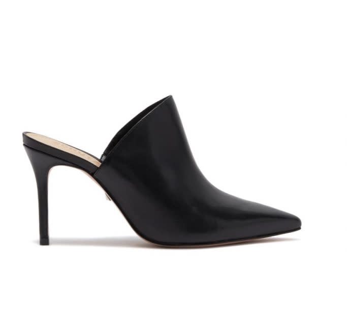 Schutz Bardot Leather Mule