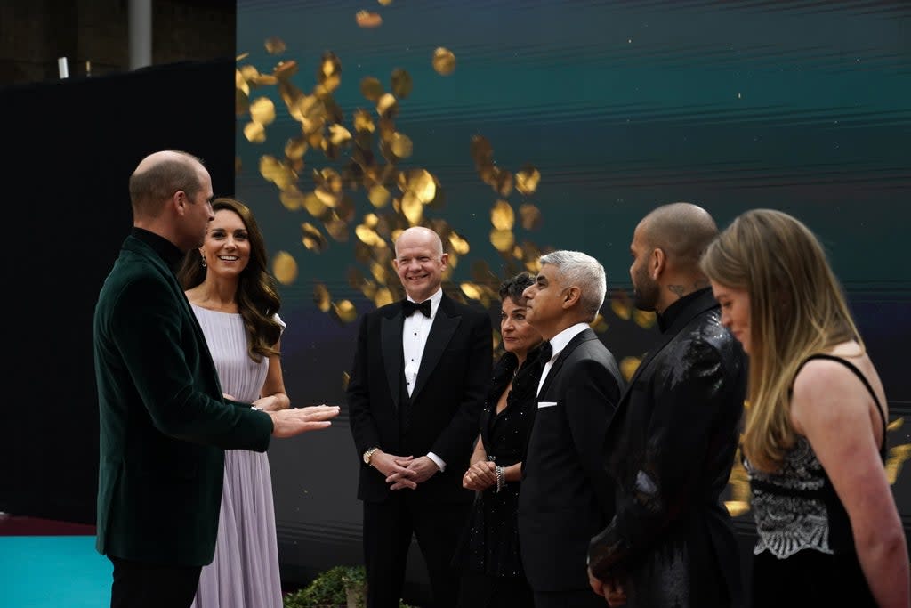 The Duke and Duchess of Cambridge speak with guests as they attend the first Earthshot Prize awards ceremony at Alexandra Palace (Alberto Pezzali/PA) (PA Wire)