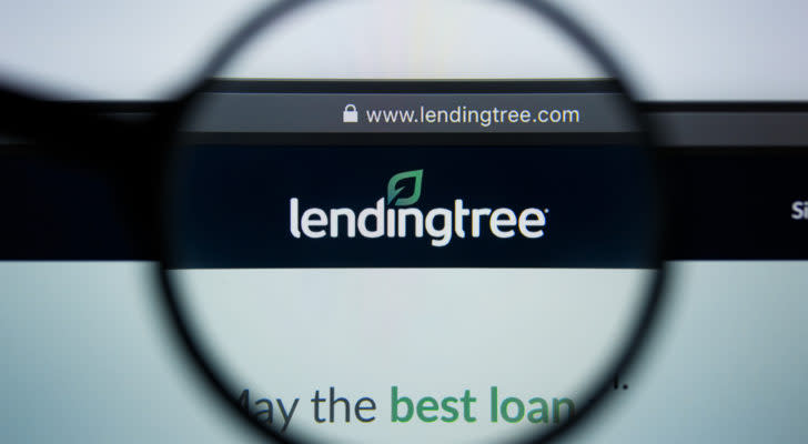 Lending Tree (TREE) website under magnifying glass