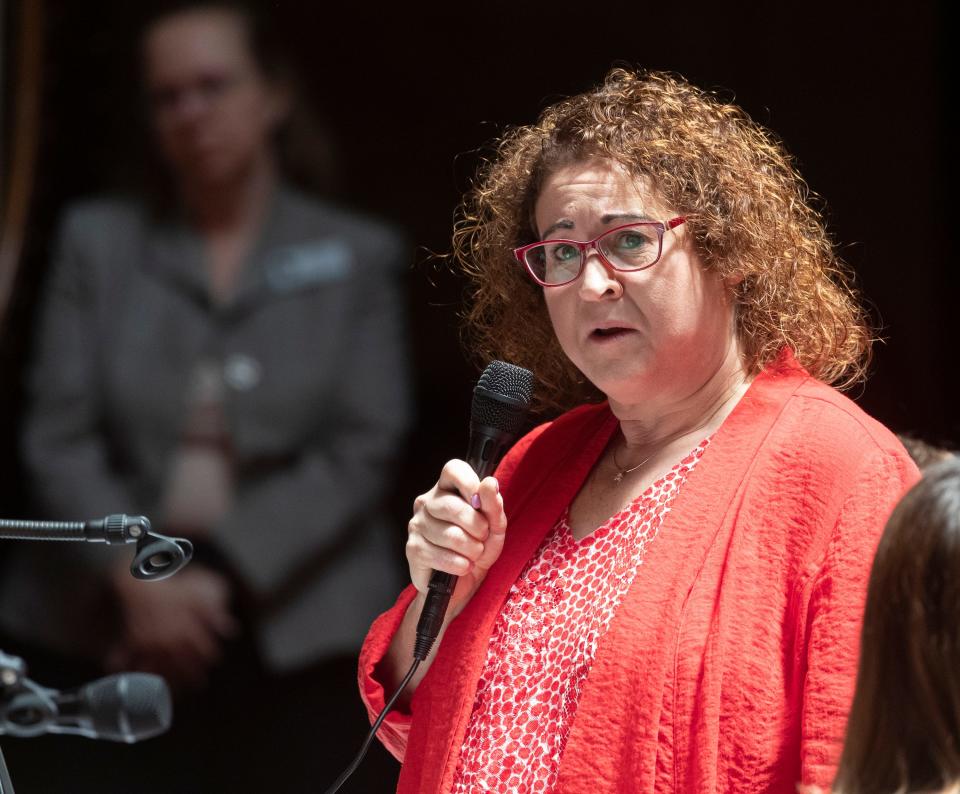 State Rep. Lisa Subeck, D-Madison, speaks during the Assembly's session June 22, 2021, at the Capitol in Madison.