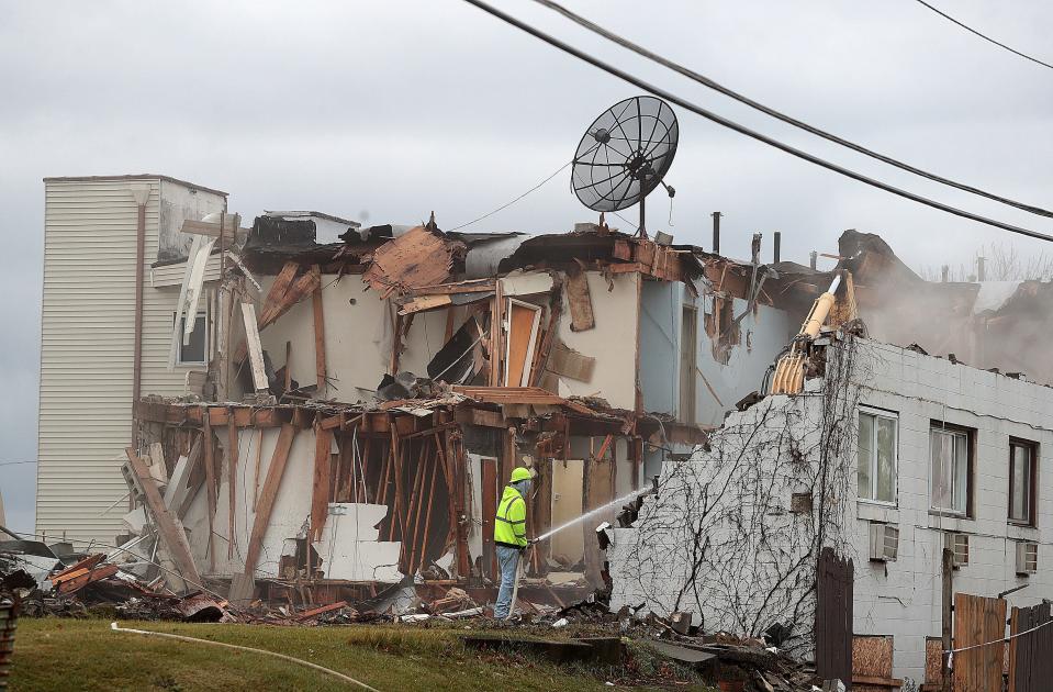 The demolition of The Canton Inn at 1031 Tuscarawas St. W, Canton, has begun Monday morning November 28, 2022. 