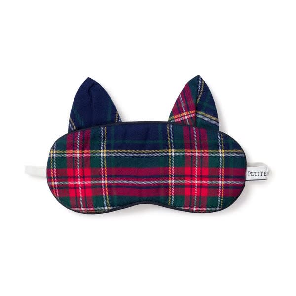 Petite Plume Windsor Tartan Kitty Eye Mask