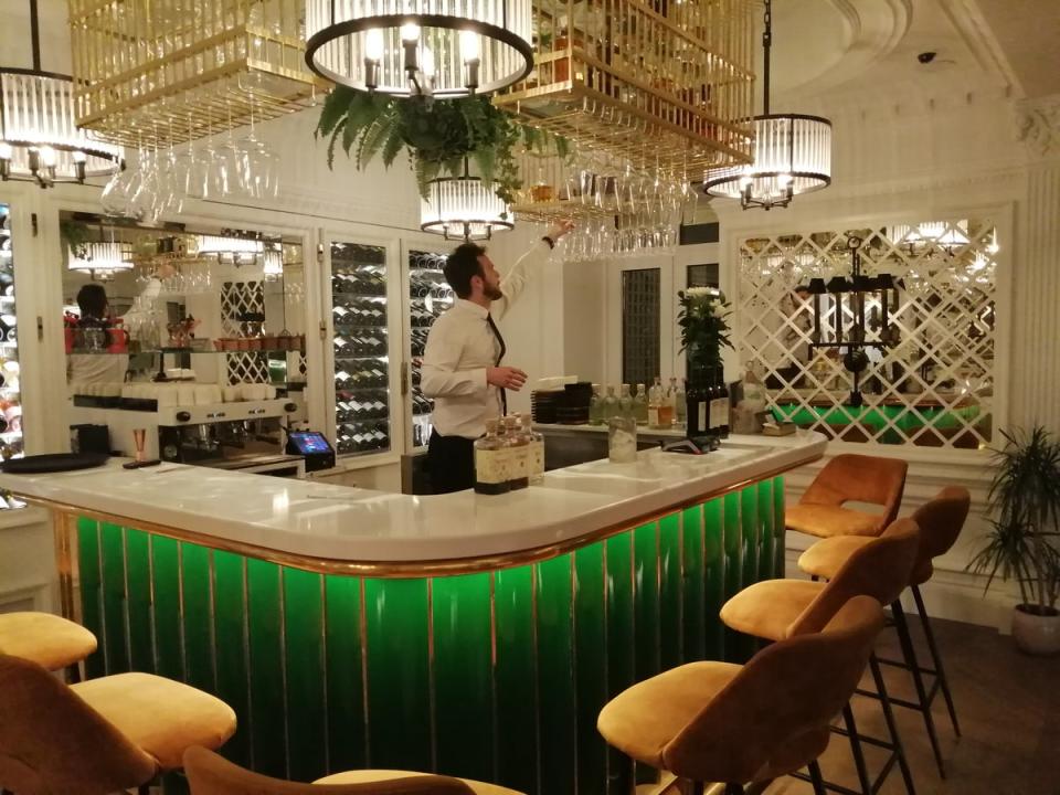 The bar at Hotel Villa Favorita (Helen Coffey)