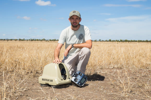 Will Burrard-Lucas with a BeetleCam (Photo courtesy of Will Burrard-Lucas)