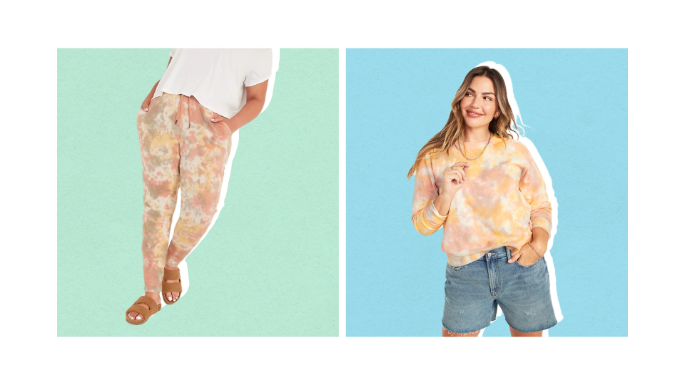 This soft-fleece tie-dye set comes in 13 colors.