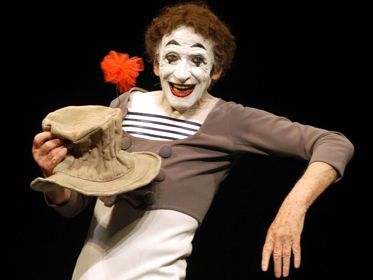 Marcel Marceau and mime became inextricably linked in the public mind across the world: Getty