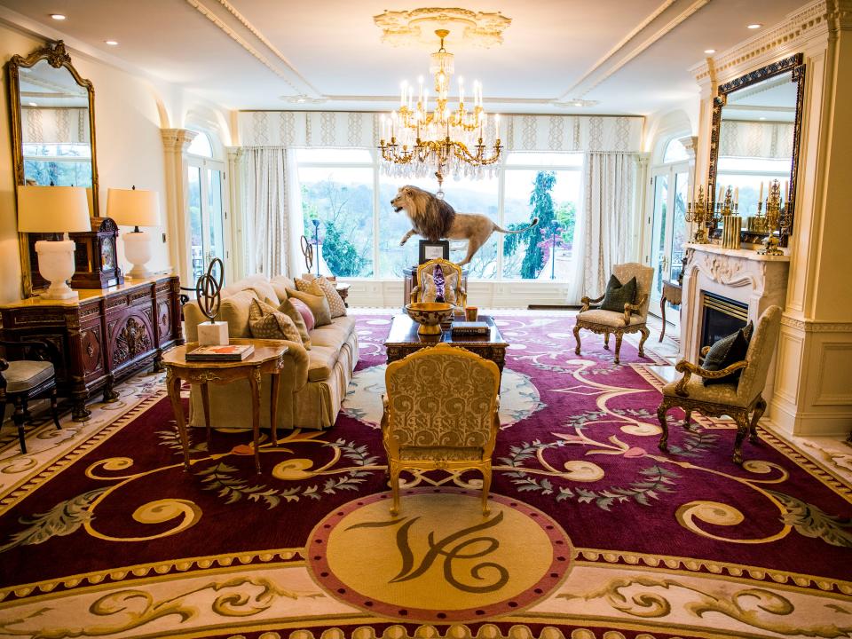 A sitting room inside the Villa Collina in Knoxville on April 8, 2019. The light fixtures inside the home were updated with LED lights in 2019 to make the home more energy efficient.