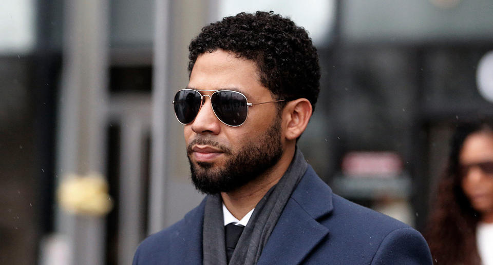 Jussie Smollett leaves Leighton Criminal Courthouse after his court appearance on  in Chicago, March 14, 2019. (Photo: Nuccio DiNuzzo/Getty Images)