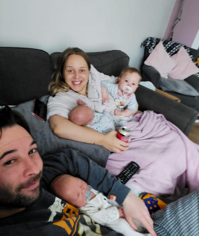 Mum gives birth to three babies in a year and they're not triplets