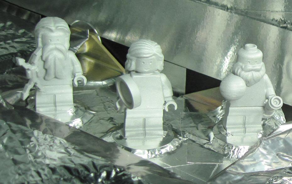 Lego figures of the Roman god Jupiter, the goddess Juno and Galileo Galilei were sent to Jupiter aboard the spacecraft Juno.