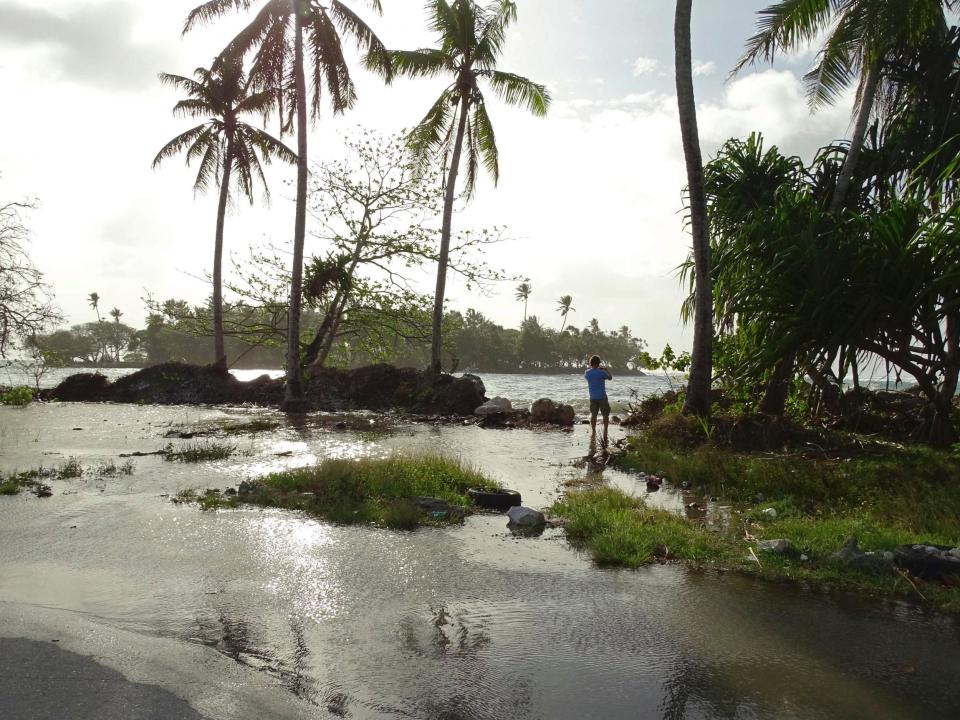 Residents in in low-lying areas of the Marshall Islands have already faced severe flooding, underscoring their vulnerability to climate change: AFP