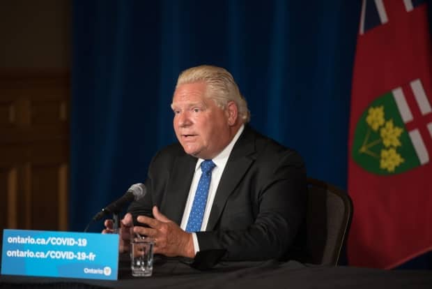 Ontario Premier Doug Ford announced the implementation of a COVID-19 vaccine passport for the province on Wednesday. The system will come into effect on Sept. 22. (Tijana Martin/The Canadian Press - image credit)