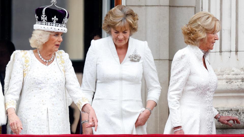 Queen Camilla with her ladys in waiting