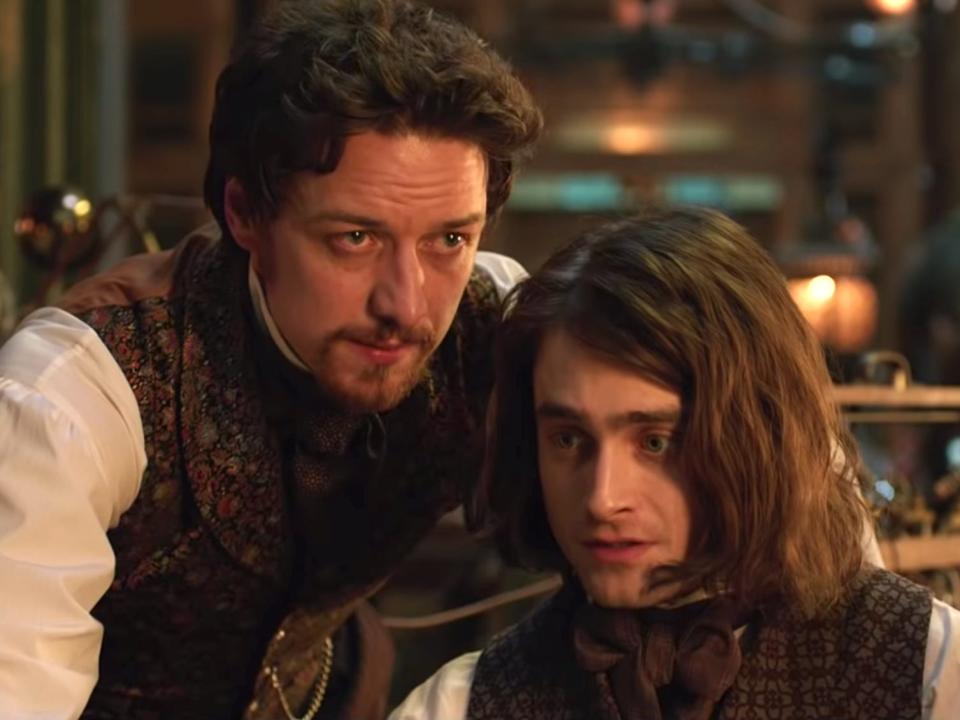 victor frankenstein james mcavoy daniel radcliffe 