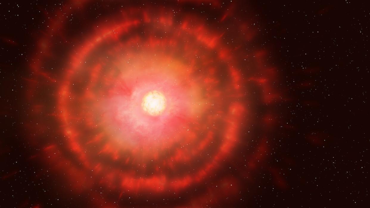  Red giant star illustration. 