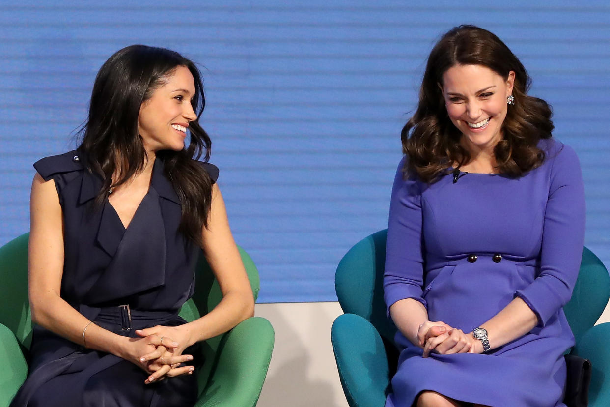 Meghan Markle reportedly gave the Duchess of Cambridge a gift to mark her wedding day. [Photo: Getty]