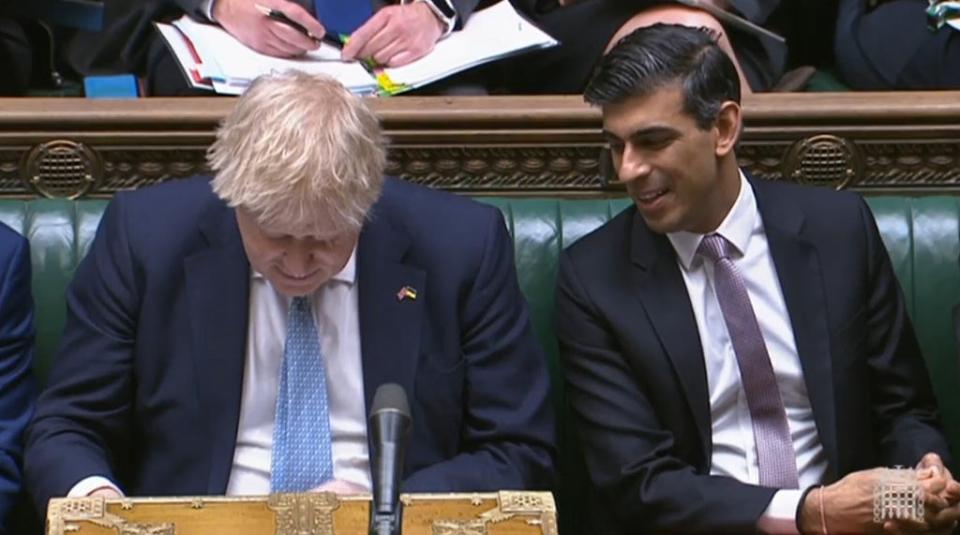 Both Boris Johnson and Rishi Sunak received a fine for breaking Covid-19 restrictions (House of Commons/PA) (PA Wire)