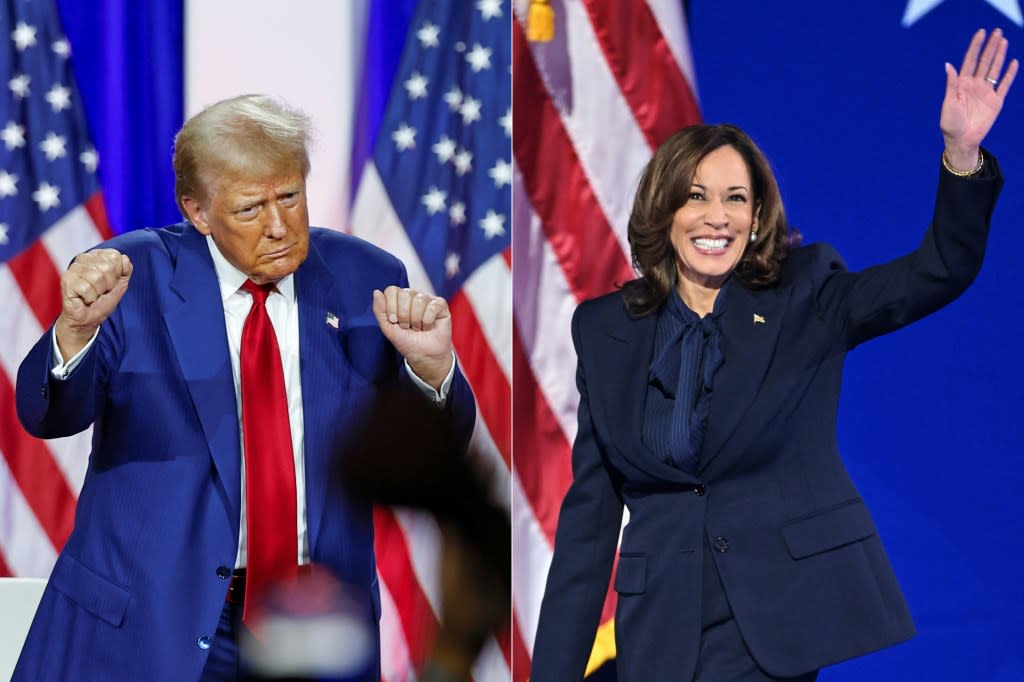 The two presidential hopefuls will square off in the ABC News debate in Philadelphia Tuesday night. AFP via Getty Images