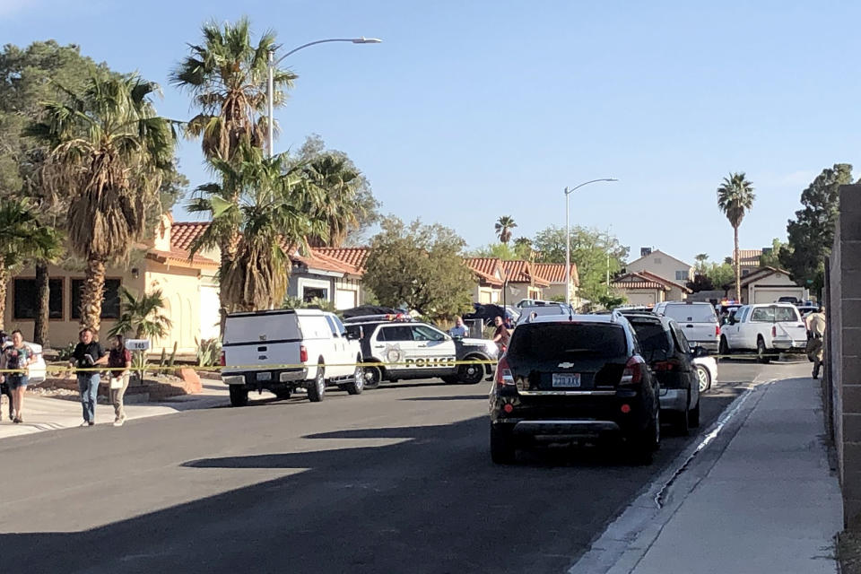 The scene where 45-year-old Daniel Halseth of Las Vegas was found dead, on April 9, 2021. (Lauren Clark / KSNV)