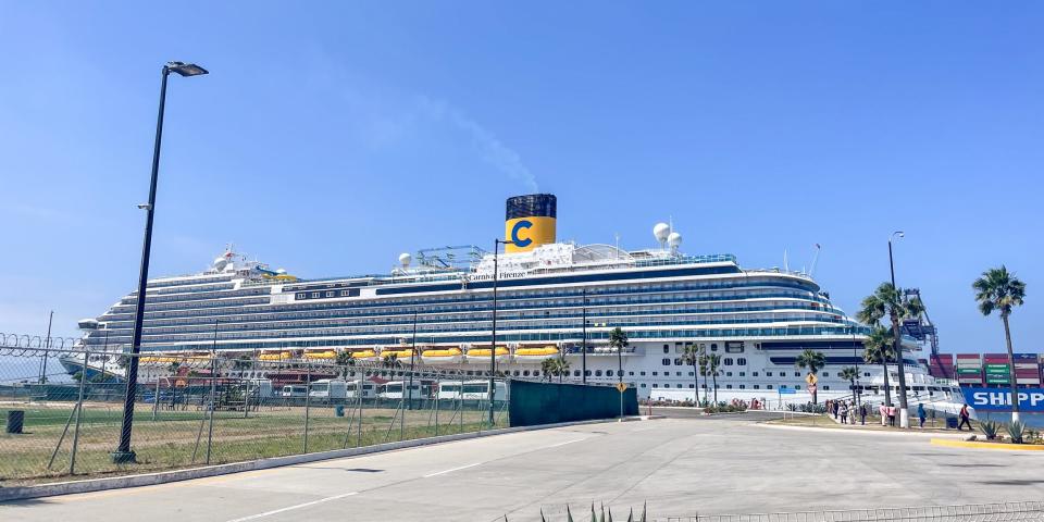 Carnival Firenze at a port.