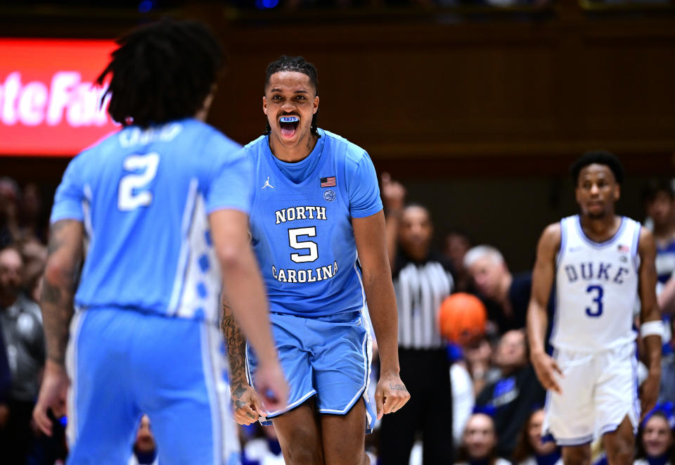 North Carolina swept its season series against rival Duke. Will it have a No. 1 seed come NCAA tournament time? (Grant Halverson/Getty Images)