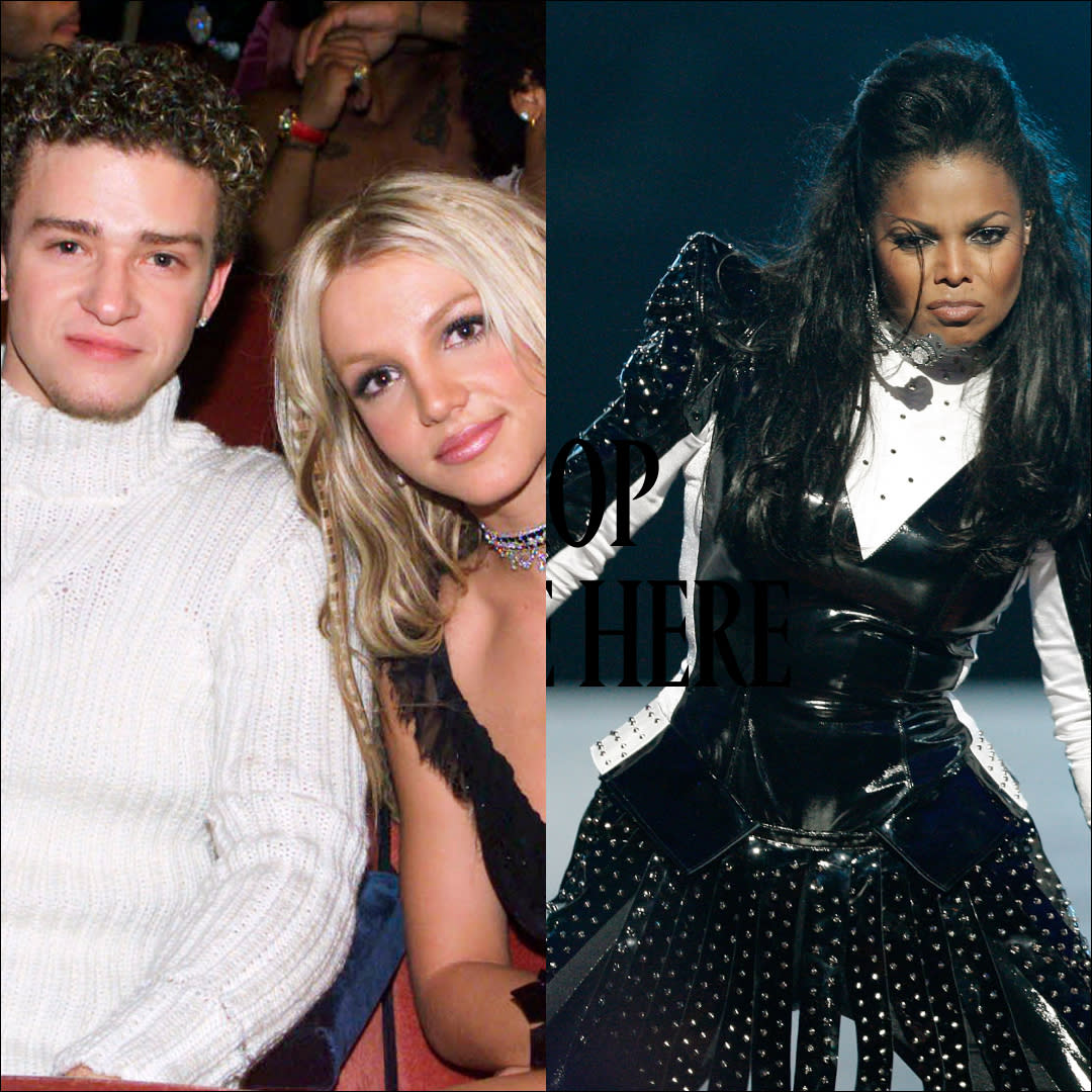  Justin Timberlake, Britney Spears, and Janet Jackson. 