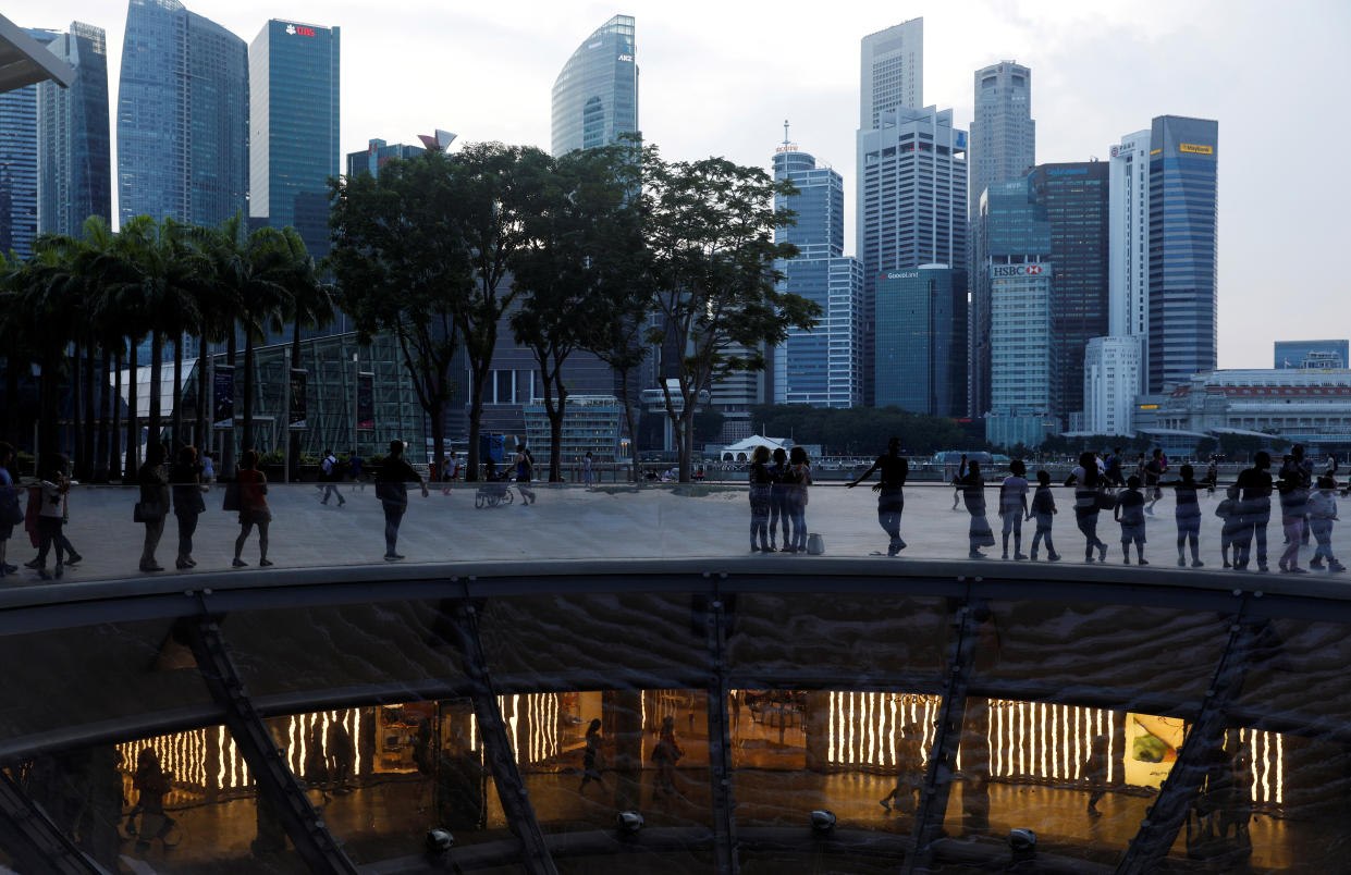 Skyline of the central business district along the Marina Bay Promenade in Singapore. (Photo: REUTERS/Edgar Su)