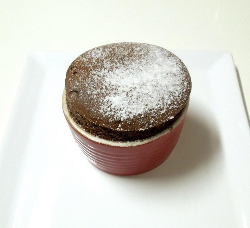 soufflé de chocolate