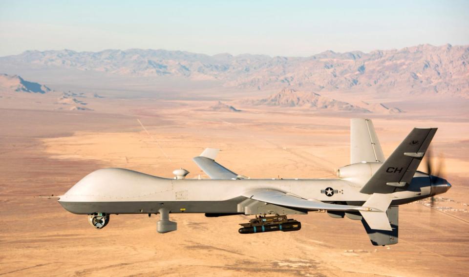 The drone downing comes days after an incident involvi ng a US Reaper drone and a Russian  jet (file photo) (US Air Force/AFP/Getty)