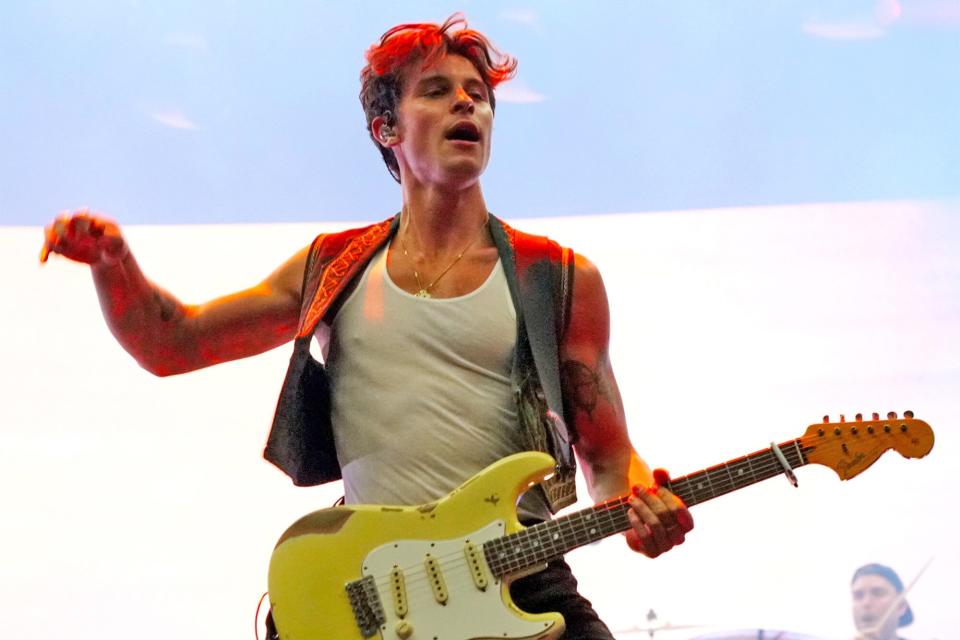 PORTLAND, OREGON - JUNE 27: Shawn Mendes performs onstage during the opening night of Shawn Mendes Wonder: The World Tour at Moda Center on June 27, 2022 in Portland, Oregon. (Photo by Kevin Mazur/Getty Images for Shawn Mendes)