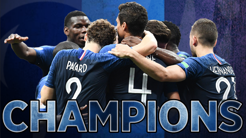 France win the World Cup for the first time since 1998.